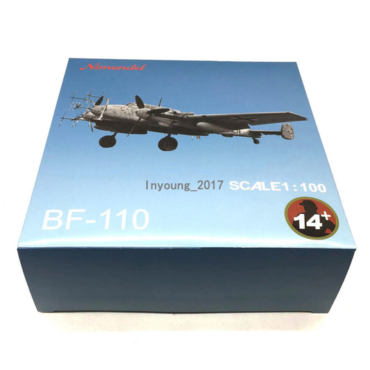 1/100 WWII Bf-110 Fighter Aircraft Model Diecast Metal Military Airplane Model