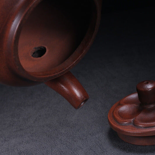 Vintage Chinese Yixing Purple Clay Teapot Zisha Ceremony Carving Collectible Art