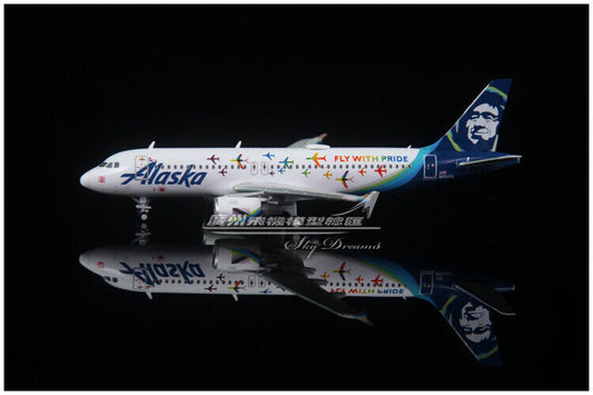 1:400 GeminiJets Alaska AIRBUS A320 Fly With Pride Passenger Plane Diecast Model