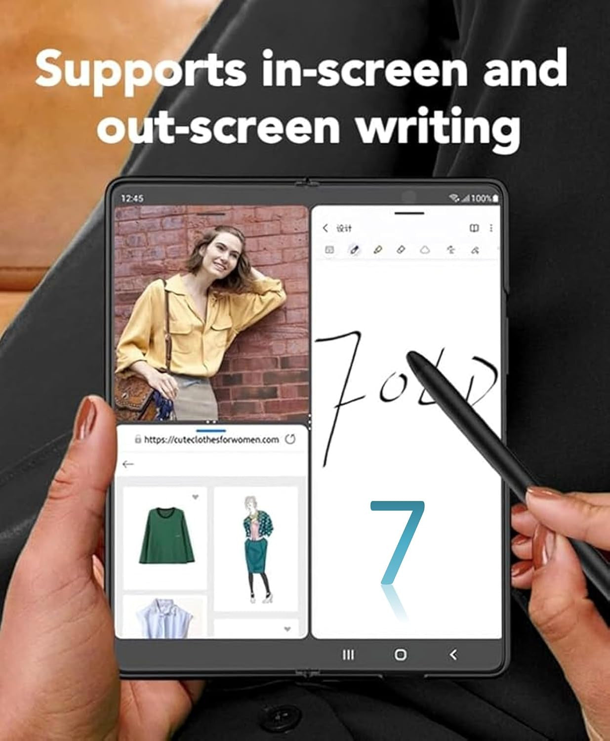 Stylus Pen for Samsung Galaxy Z Fold 7 Pen, Supporting Both Screen, S Pen Compat