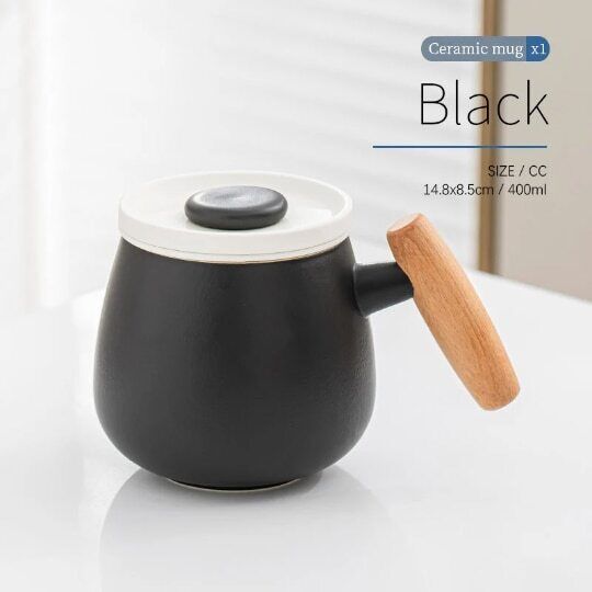 Cute Ceramic Cup with Lid | Fried Egg Lid Coffee Mug with infuser