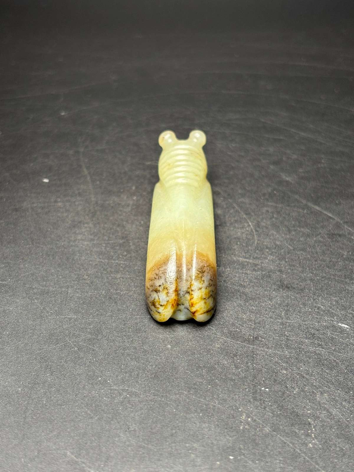 Certified Natural Hetian Jade Hand-carved Exquisite Cicada Statues 31344