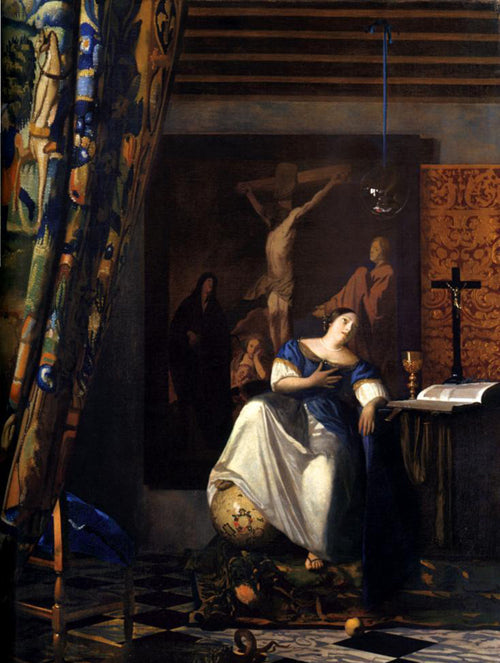 Dream-art Oil painting Female portrait Johannes Vermeer Allegory of the Faith