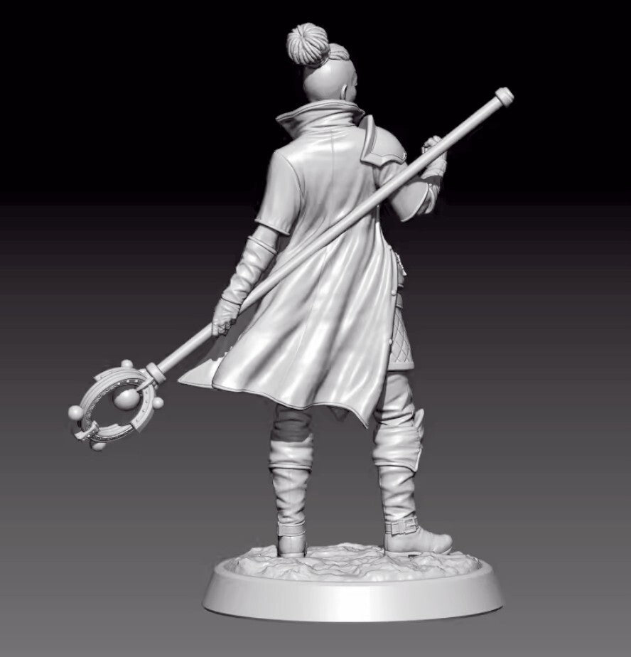 1/18 resin figure model Fantasy Female Warrior 3D Printing unassembled unpainted