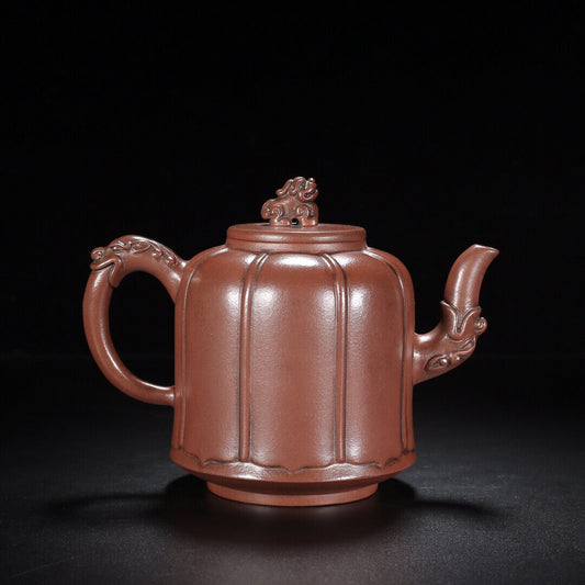 Chinese Yixing Zisha Clay Handmade Exquisite Teapot (龙狮 【底款】徐汉棠)