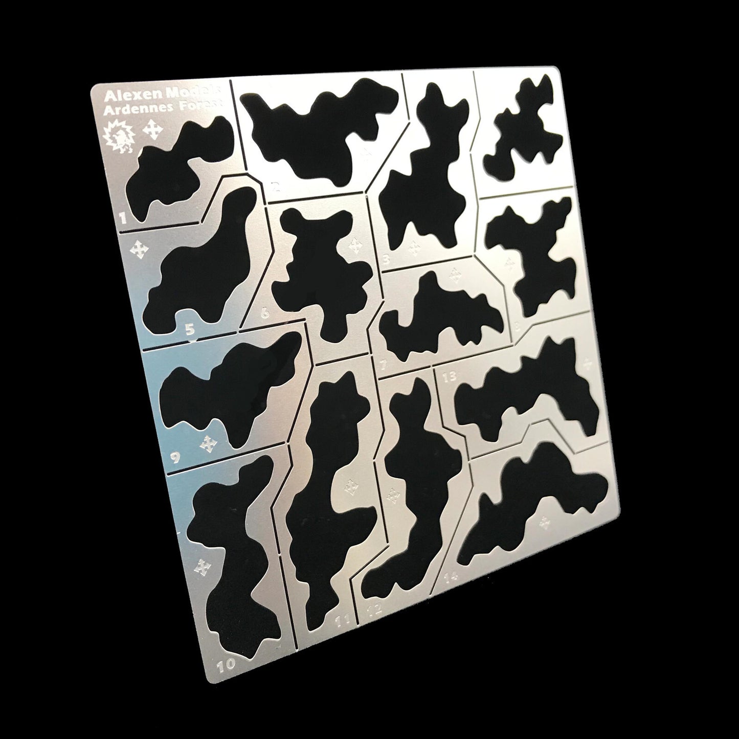 1/35 1/100 Steel Forest Camouflage Stenciling Template Leakage Spray Model Tool