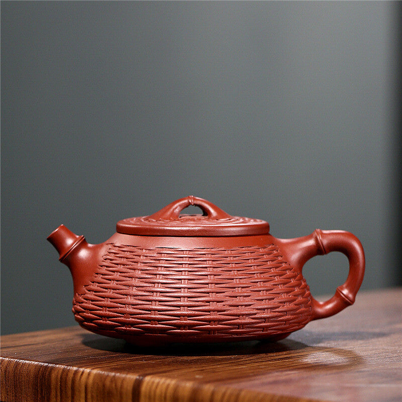 True Yixing Zisha Clay Tea Pot Dahongpao Marked Shipiao Pot Handmade Kungfu Pot