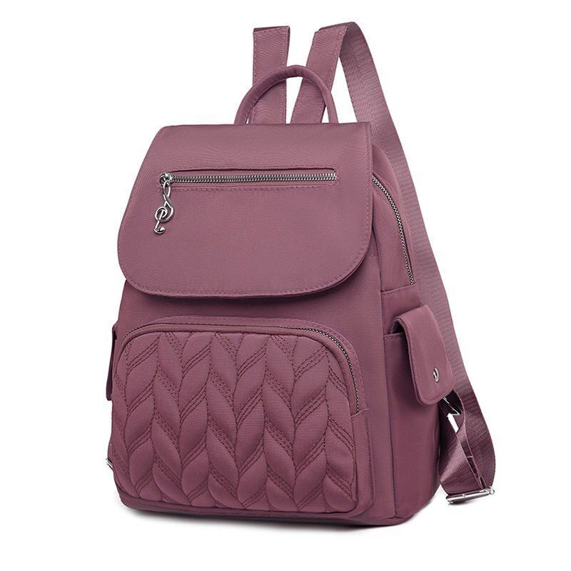 Waterproof Backpack Women Bag Fashion Travel Backpack Solid Shoulder Polyester