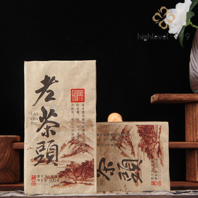 500g Ripe Pu'er Tea Brick Yunnan Menghai Banzhang Ancient Tree Tea Leaf Tea