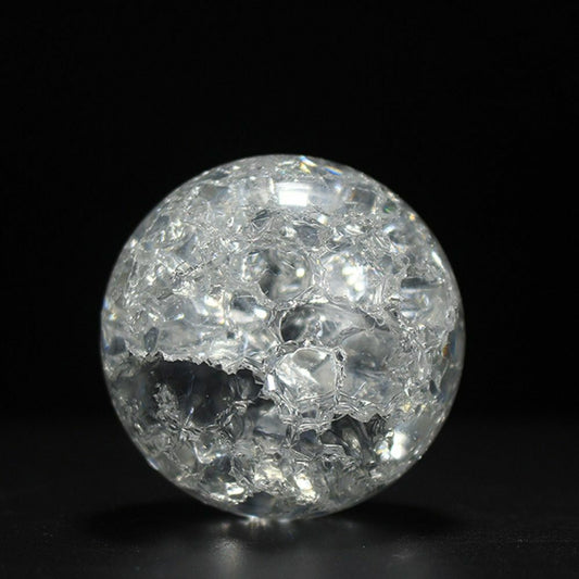 Ice Crack Crystal Ball Glass Magic Sphere For Home Decoration Fengshui Ornaments