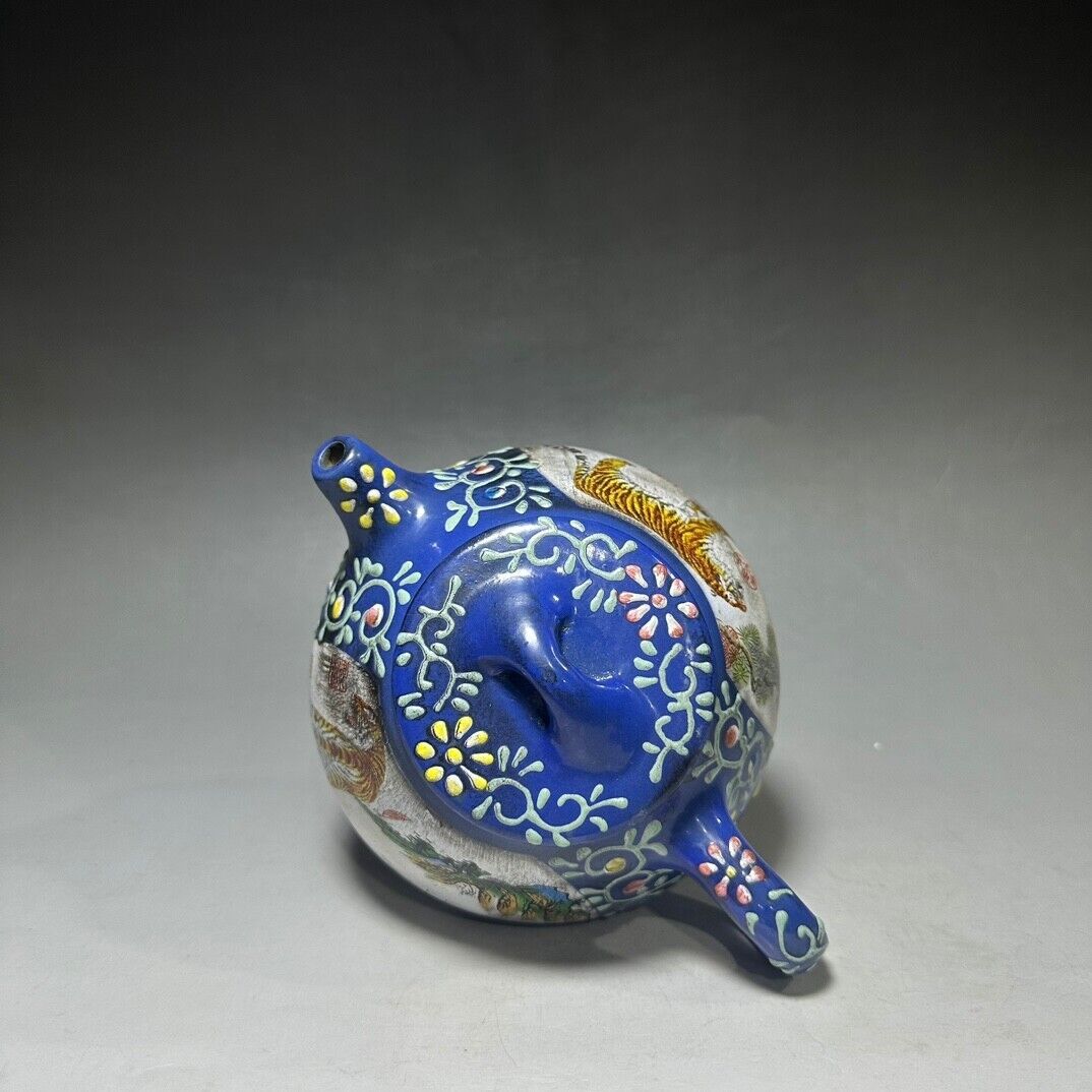 Chinese Yixing Zisha Clay Handmade Exquisite Teapot(石瓢 底款:金鼎商标)