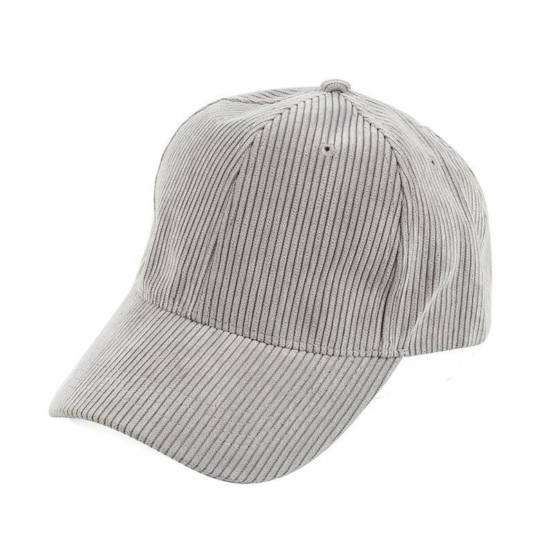 Baseball Caps Adjustable Black Beige Plain Color Corduroy Hats Women Mens Casual