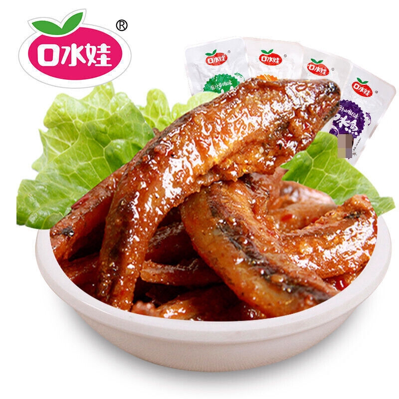 香辣小鱼仔 Chinese Food Snack Spicy Dried Fish Maomaoyu 40bags 湖南特产口水娃口水鱼 香辣味