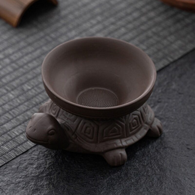 4.5" Hundred-hole Purple Sand Tea Drain Tea Strainers Kung Fu Tea Set Tea Filter