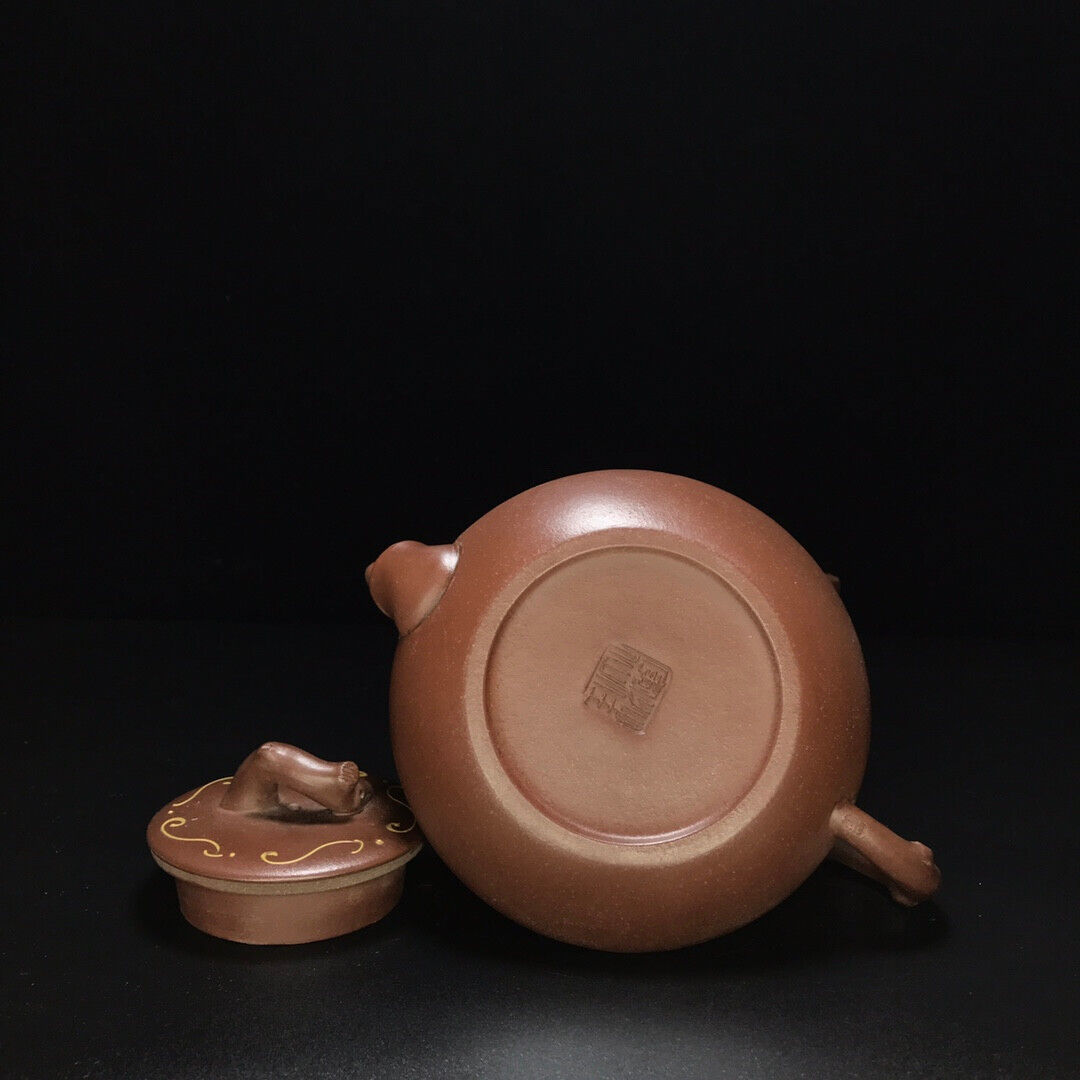 Chinese Yixing Zisha Clay Handmade Exquisite Teapot (柱础壶 底款:汪寅仙)
