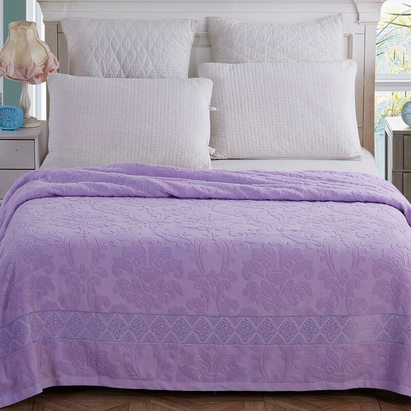 Pure Cotton Blanket Flower Relief Soft Towel Blankets Spring Autumn Bed Cover