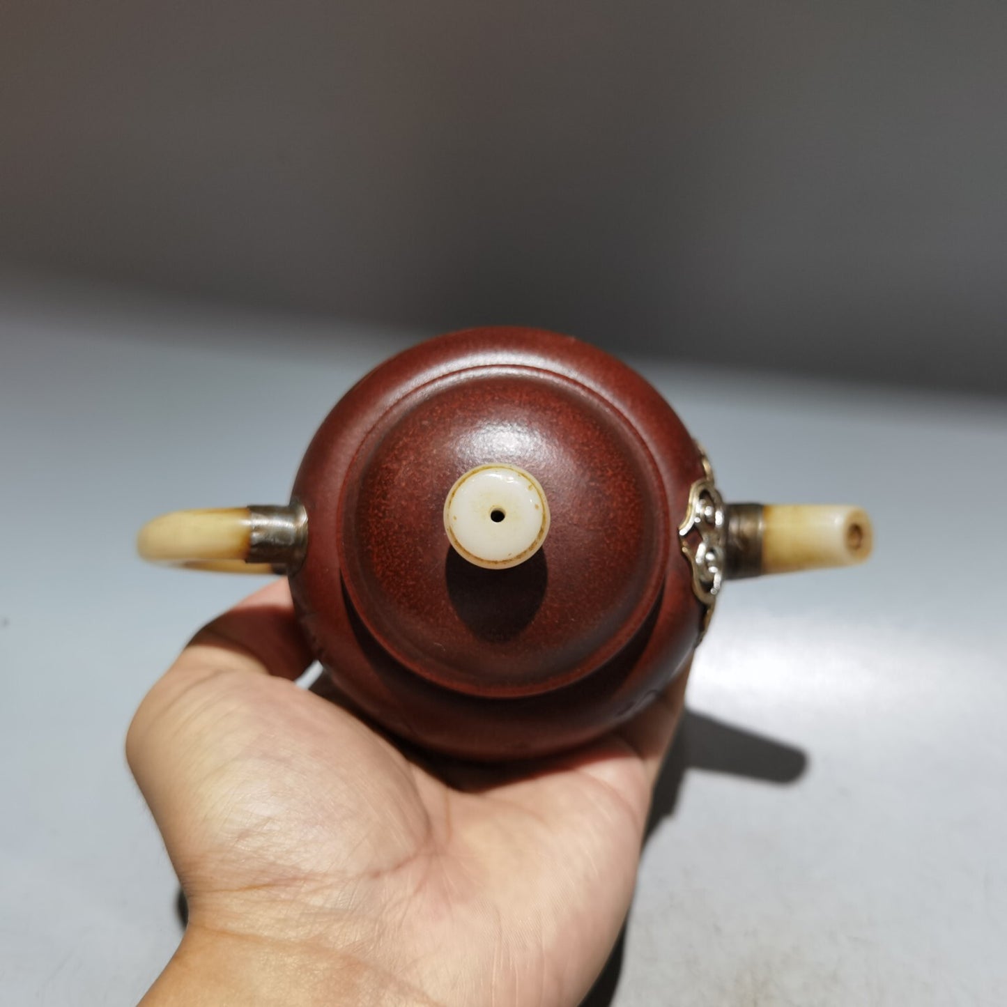 Chinese Yixing Zisha Clay Handmade Exquisite Teapot 镶玉壶