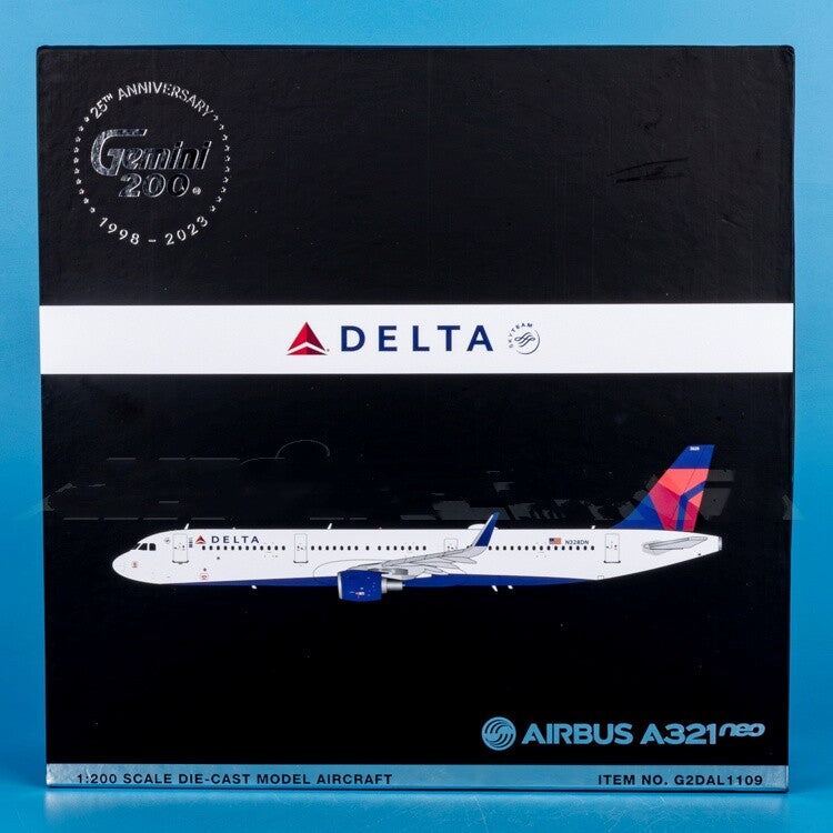1:200 Geminijets Delta Air Lines Airbus A321 Passenger Airplane Diecast Model