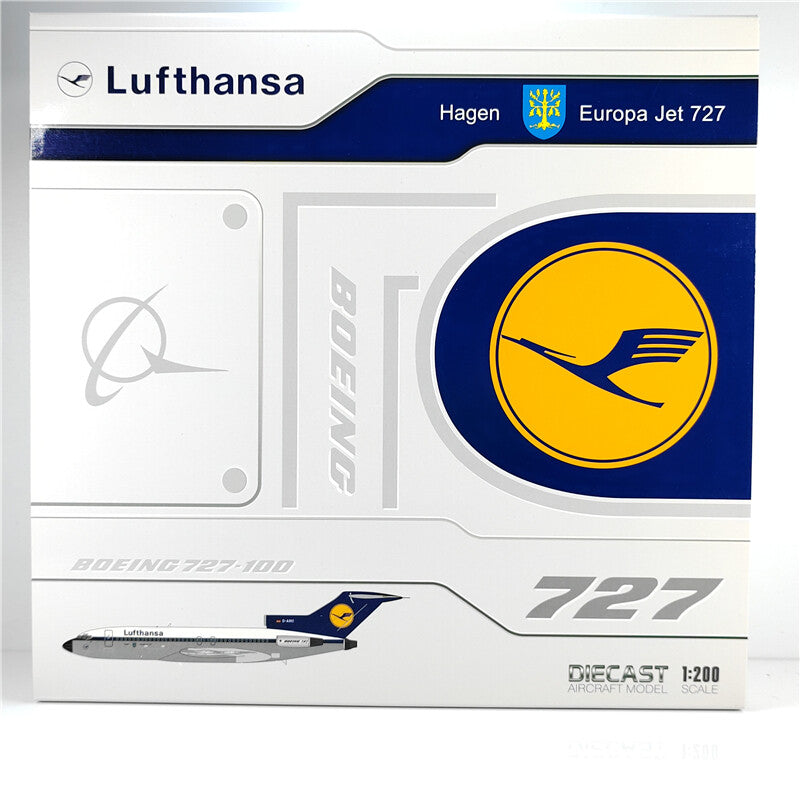 1:200 Wings Lufthansa BOEING 727-100 Passenger Airplane Diecast Aircraft Model