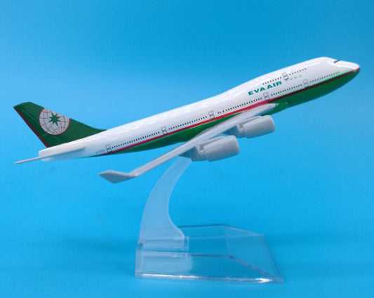 16cm EVA AIR BOEING 747-400 Passenger Airplane Aeroplane Diecast Aircraft Model