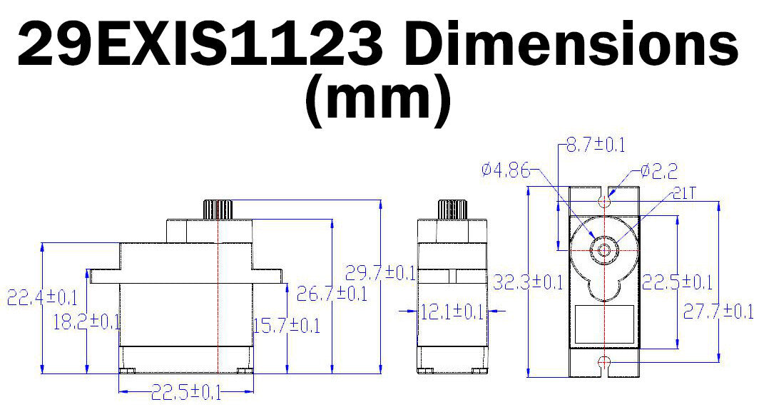 6V 1.5kg/cm Analog Servo, 9g Weight, 22.6mm x 11.4mm x 22.2mm