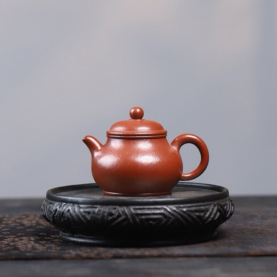 80cc Yixing Zisha Purple Clay Cusha Zhuni Handmade Tea Pot Small Duozhi Teapot
