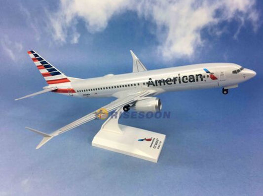 31CM 1:130 Risesoon American Boeing 737 Max 8 Passenger Plane ABS Plastic Model