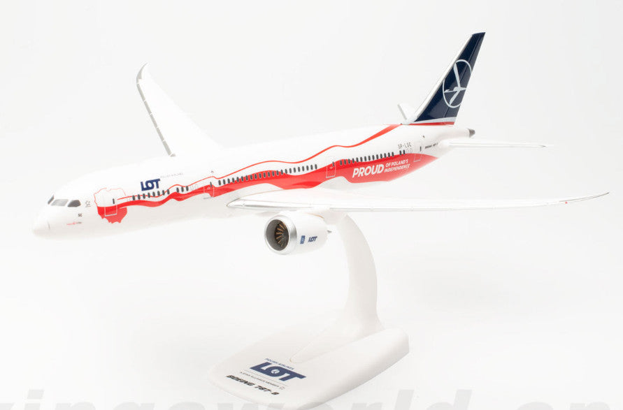 1:200 32CM Herpa LOT BOEING 787-9 Passenger Airplane ABS Plastic Aircraft Model