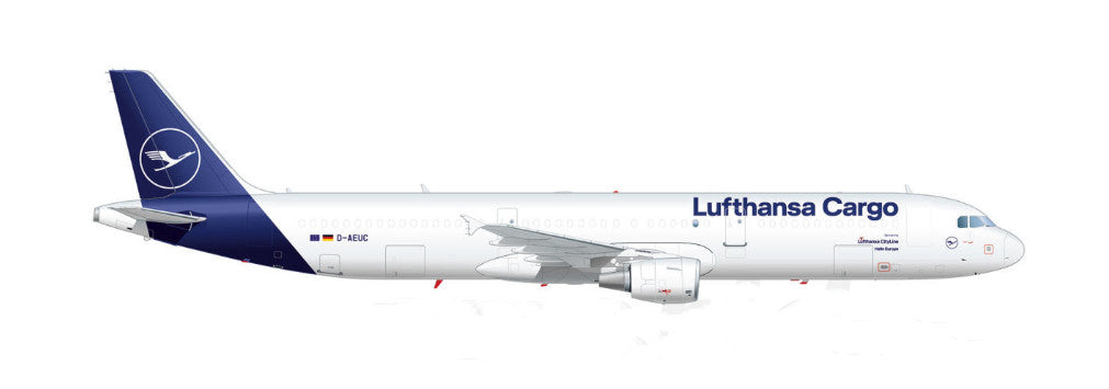 1:200 Herpa Lufthansa Cargo Airbus A321P2F Airplane Diecast Plane Aircraft Model
