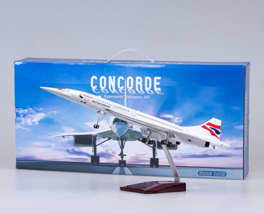 1:125 50CM BRITISH AIRWAYS Concorde Airplane Landing gear Resin Aircraft Model