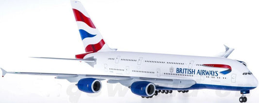 1:200 Hogan 36CM BRITISH AIRWAYS AIRBUS A380 Passenger Plane ABS Plastic Model