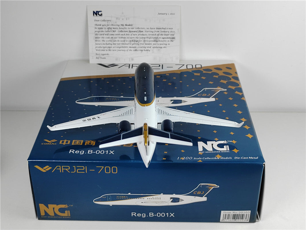 1:200 NG Model COMAC CBJ ARJ21-700 Passenger Airplane Diecast Aircraft Model