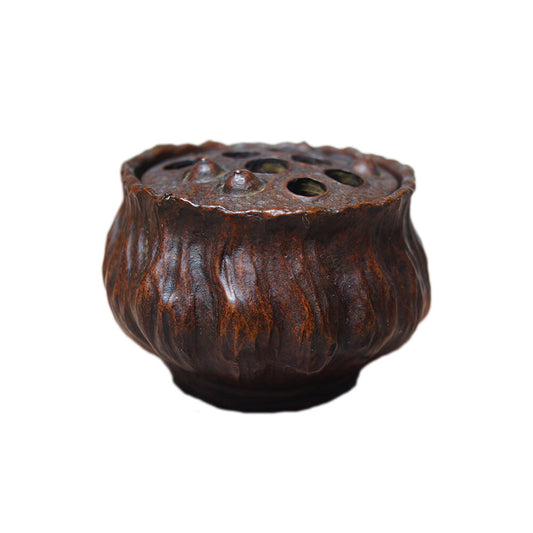 Solid Brass Lotus Statue Incense Burner Holder Zen Holder