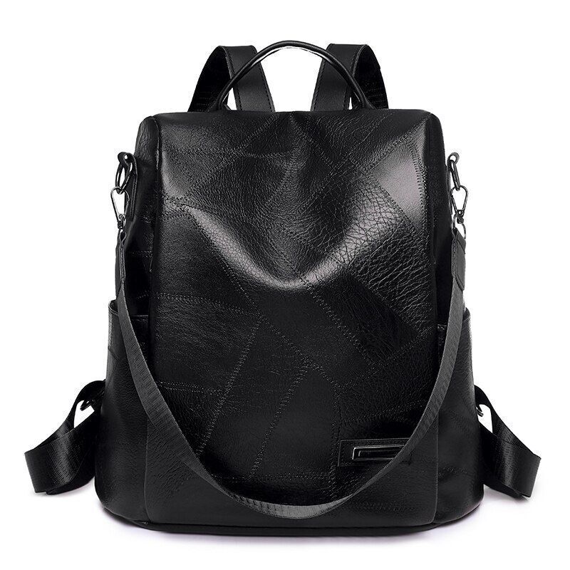 Backpack Fashion School Bags Leisure Genuine Leather Shoulder Bag Vintage Zipper