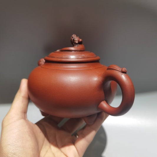 Vintage Chinese Yixing Purple Clay Teapot Zisha Ceremony Carving Collectible Art