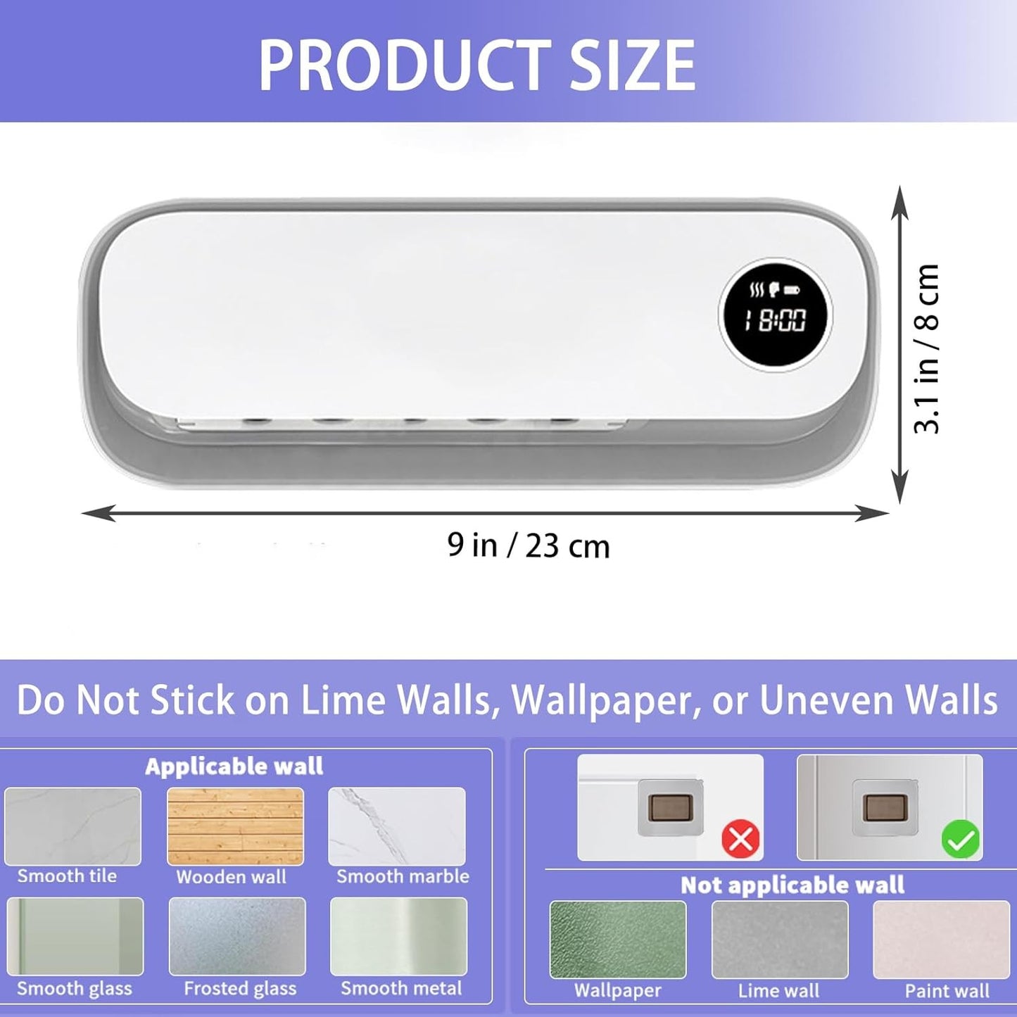 Toothbrush Holder for Bathroom, Smart Toothbrush Holder w/Cleaning/Drying/Timing