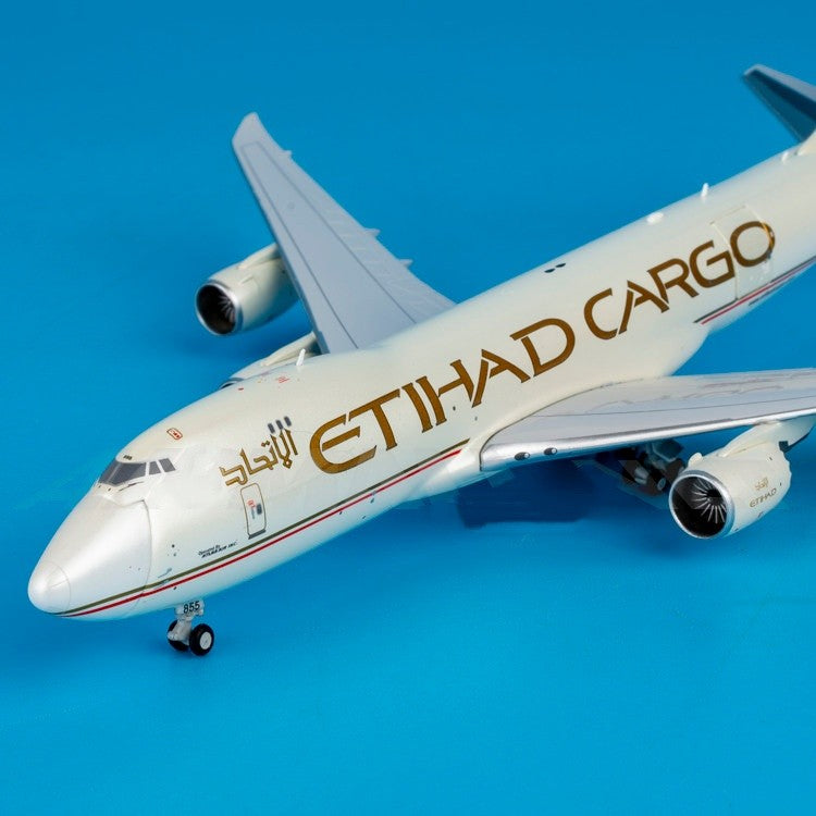 1:400 JC Wings Etihad Airways B747-8F N855GT Airplane Diecast Aircraft Model