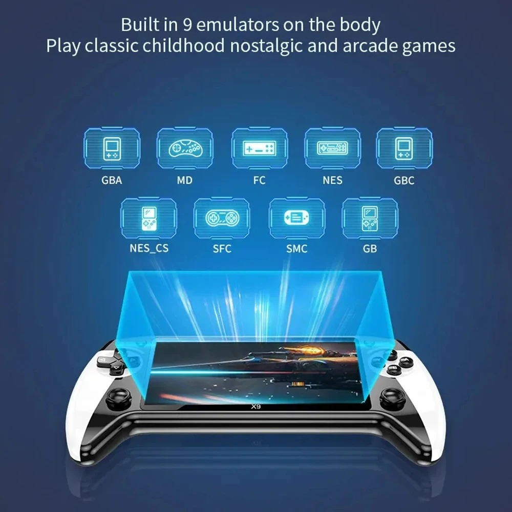 X9 Handheld Game Console 1500mah 5.5 Inch HD Screen Portable Retro Video Game