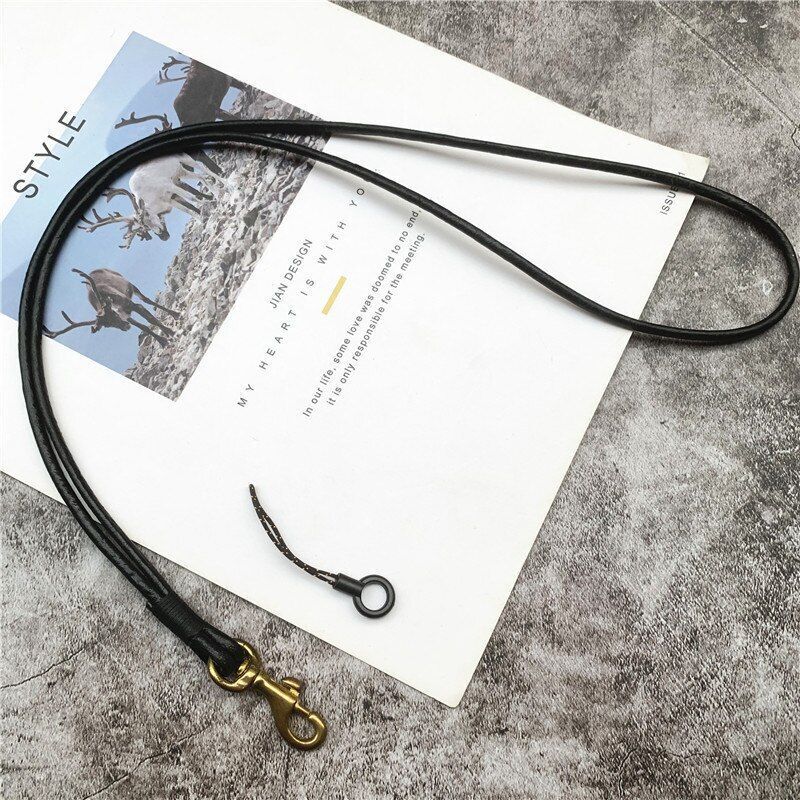 Mobile Phone Straps Cowhide Lanyards Key Leather Card Badge Neck Sling Band 50cm