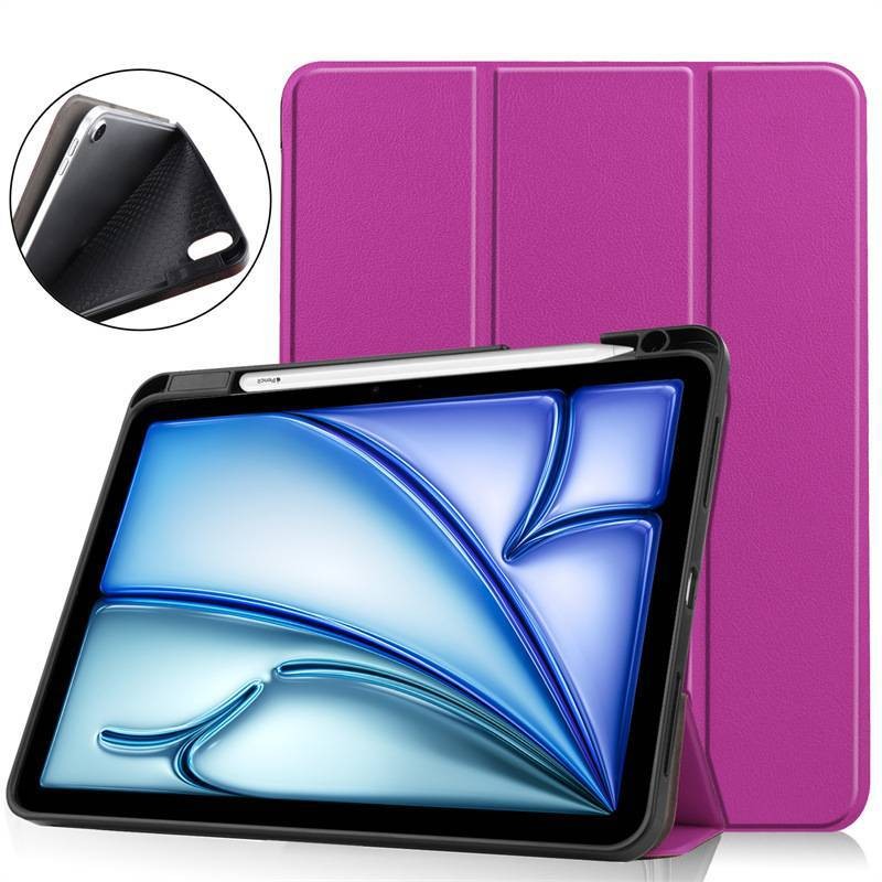 For 2025 iPad Air11 Slim Tri-Fold Folio Case 8-color protective cover PU case