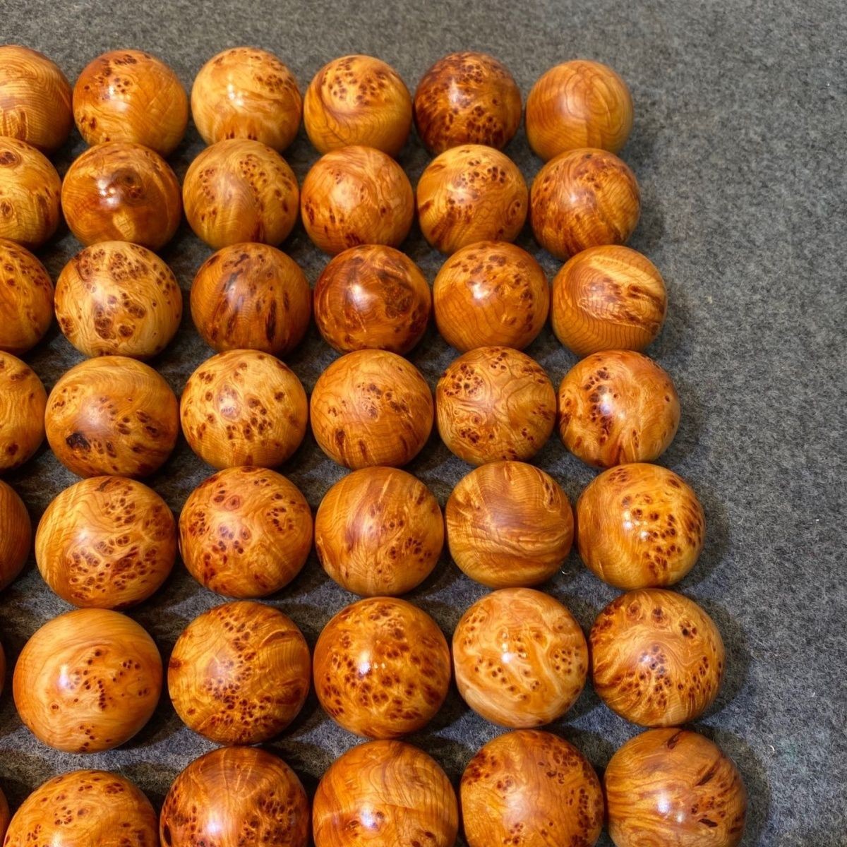 Thuja Cypress Burl Health Balls Massage Balls Solid Wood Pair