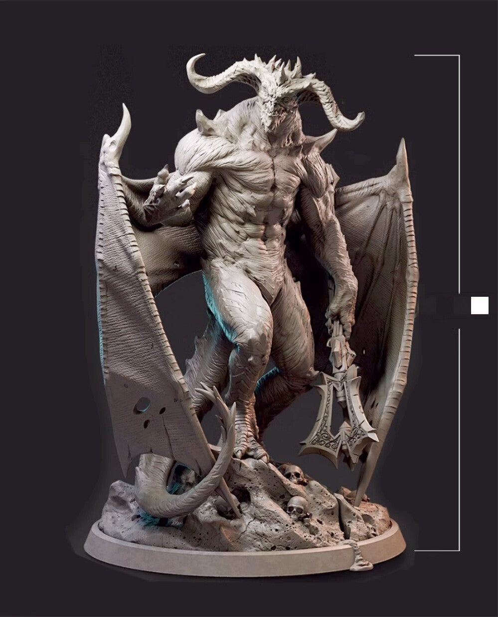100mm resin figure model Fantasy Bull Demon 3D Printing Unassembled Unpainted