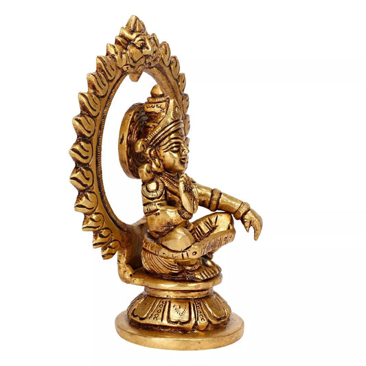 Brass Lord Ayyappan Ayyappa Sabarimala Swamy Idol Statue Figurine