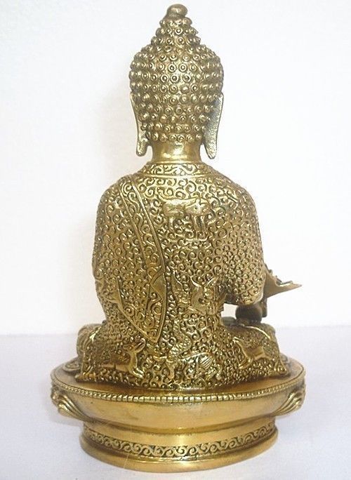 Tibet Tibetan Buddhism Bronze Medicine Buddha Statue Home Decoration