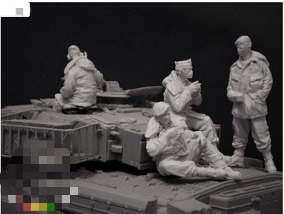 1/35 resin figures model kit WWII Tank Soldiers 4 man Unpainted unassembled