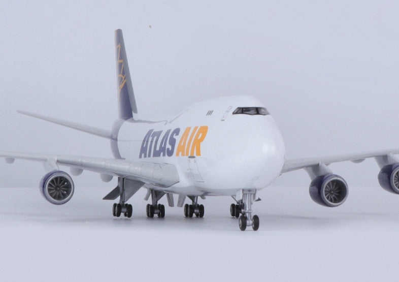 1:150 47CM ATLAS AIR BOEING 747-400 Aeroplane Landing Gear Resin Aircraft Model
