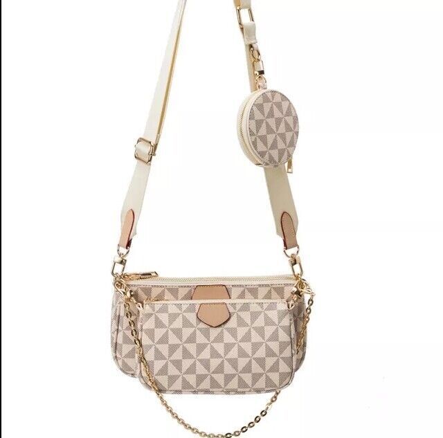 3 In 1 Fashion Luxury Leather Women Handbag Shoulder Purse Crossbody Tote Bags