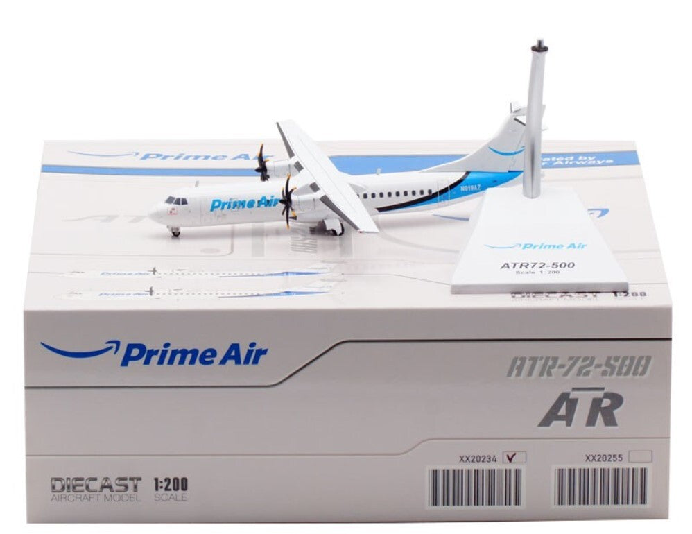 1:200 JC Wings Amazon Prime Air ATR72-500F Airplane Diecast Aircraft Model