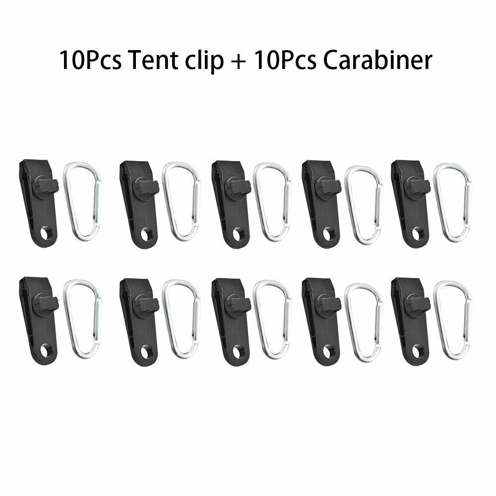 5/10/15 PCS Tarpaulin Clips Tent Canopy Buckles Outdoor Wind Rope Clamps Camping