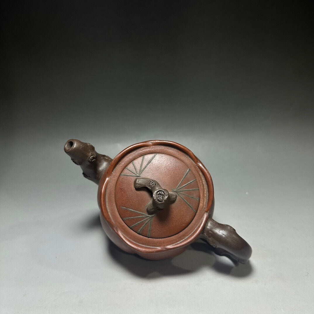 Chinese Yixing Zisha Clay Handmade Exquisite Teapot(梅花壶 底款:时大彬)